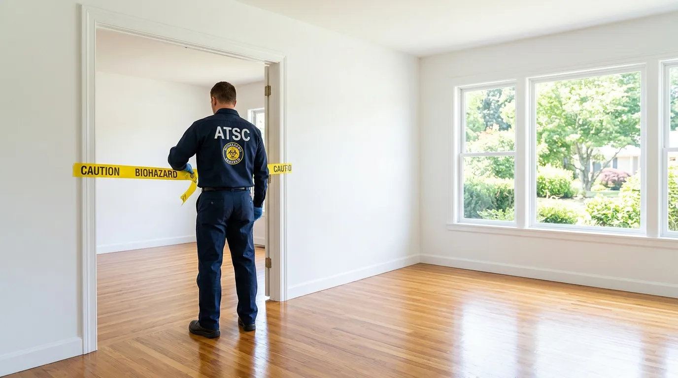 Certified biohazard cleanup crew performing Trauma Scene Cleanup in Crestwood